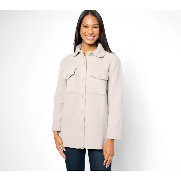 Barefoot Dreams Cozychic Double Knit Peacoat, Almond, Size Small main image 1